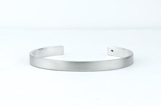 Bracelet argent 925 • 6mm • Finition brossée matte