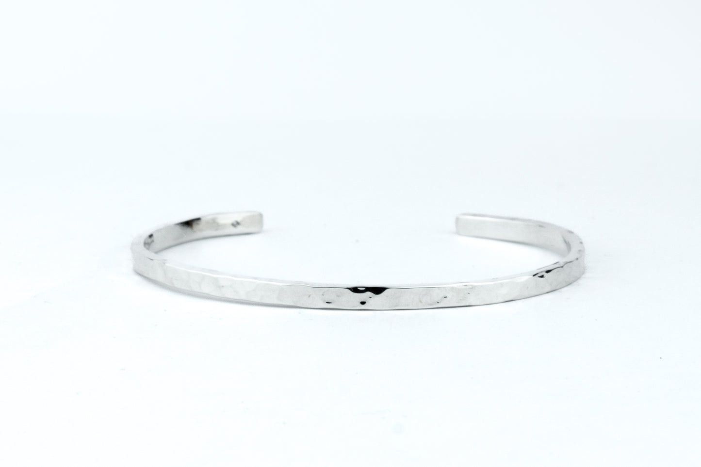 Bracelet argent 925 • 3mm • Finition martelée