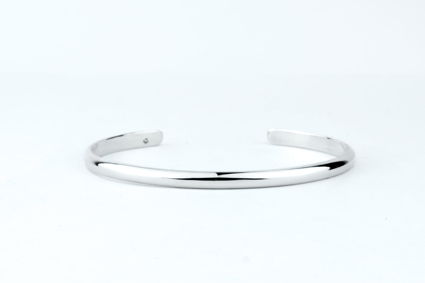 Bracelet argent 925 • Demi-jonc 4mm • Finition brillante