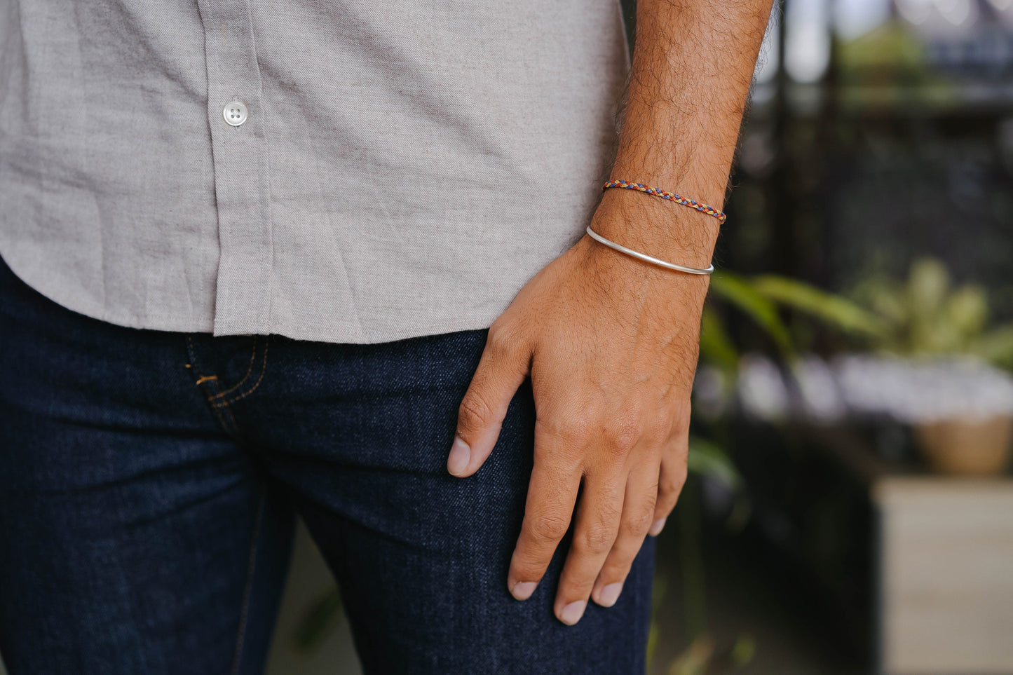 Bracelet argent 925 • Rond 2,5mm • Finition brossée matte